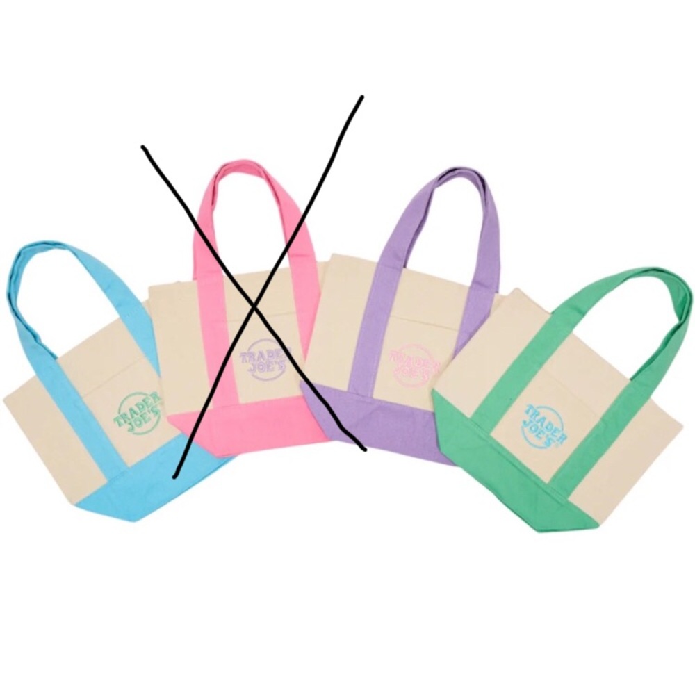 Trader Joe's Mini Pastel Tote Bag Set